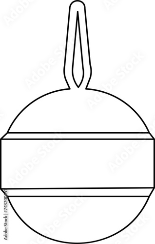 Fishing Sinkers Outline Vector Illustration