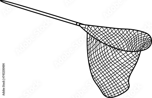 Fishing Net Outline Vector Illustration