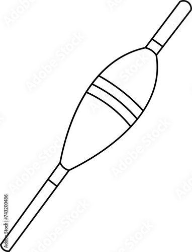 Fishing Float Outline Vector Illustration