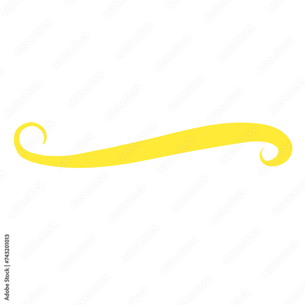 Yellow Squiggle Line Curved Divider Yellow Squiggle Line Curved Divider