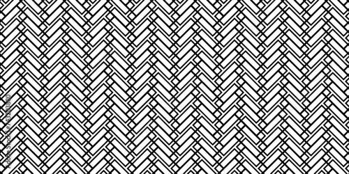 geometric tile pattern. Modern brick style seamless pattern. Featuring seamless interlocking designs. A seamless vector background. Black and white texture.