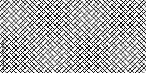 Seamless interlocking line pattern. Vector seamless pattern. Bold line. A seamless vector background. Black and white texture.