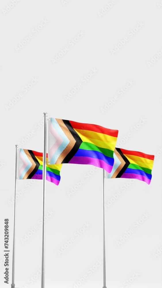 A Display of Unity: Diverse Pride Flags Waving” A Display of Unity: Diverse Pride Flags Waving”