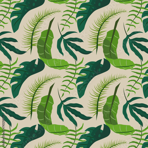 estampa em folhagens tropicais 