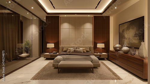Opulent Tranquility: A Blend of Rich Textures and Subdued Elegance