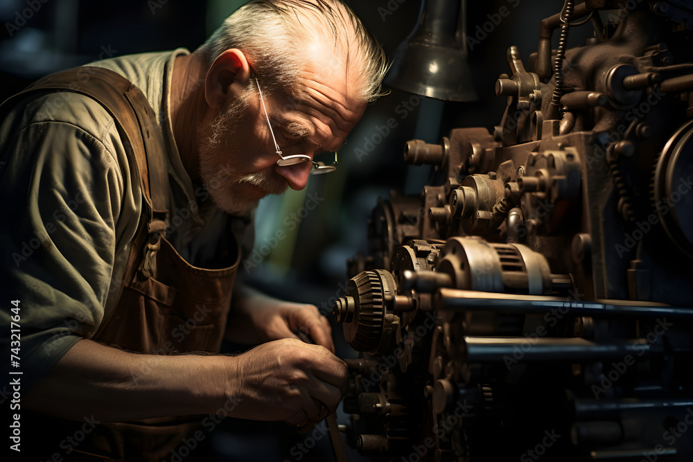 Man working on a machine, hard working man, machinery, skilled wrker, machanic Man working on a machine, hard working man, machinery, skilled wrker, machanic