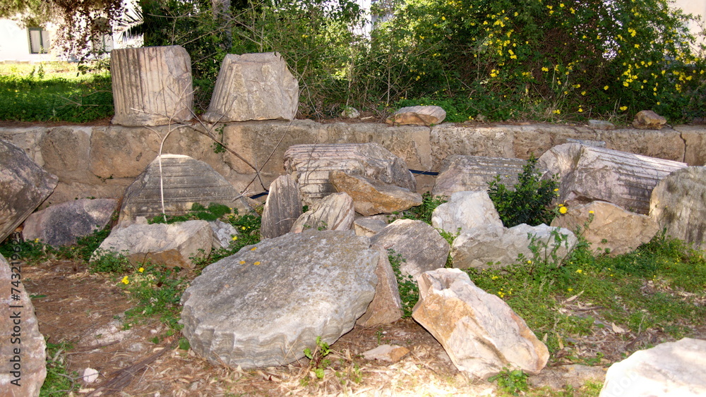 Stone rubble the Carthaginian ruins in Tunis, Tunisia Stone rubble the Carthaginian ruins in Tunis, Tunisia