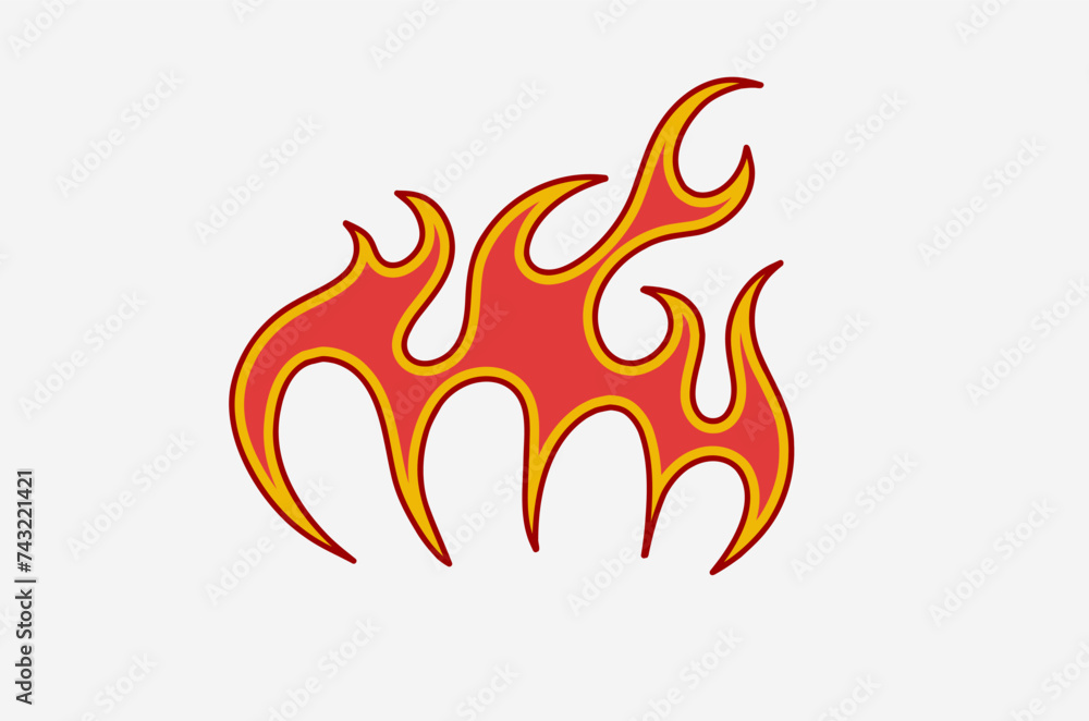 outline flame doodle vector image outline flame doodle vector image