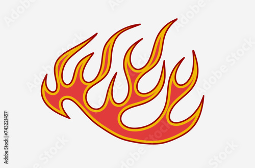 outline flame doodle vector image