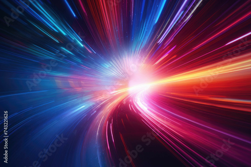 Abstract time warp tunnel