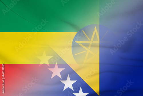 Ethiopia and Bosnia and Herzegovina official flag transborder relations BIH ETH