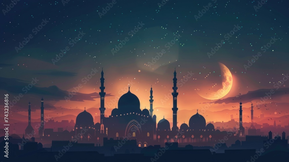 Ramadan day banner design. Islamic greeting cards - obrazy, fototapety, plakaty 