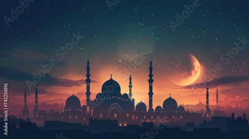 Ramadan day banner design. Islamic greeting cards photo