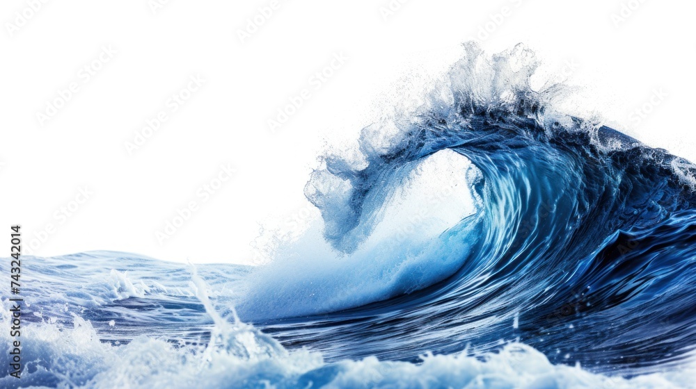 Close-up of breaking ocean waves .white background Close-up of breaking ocean waves .white background