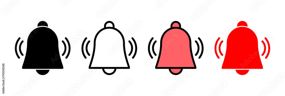 Bell Icon vector illustration. Notification sign and symbol for web site design Bell Icon vector illustration. Notification sign and symbol for web site design