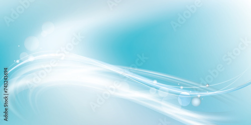 Abstract blue wavy with blurred light curved lines background, Electrolytes, medical background, Calm background