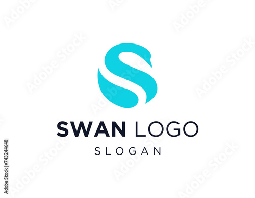 The logo design is about a Swan and was created using the Corel Draw 2018 application with a white background.
