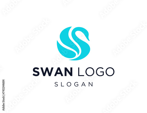 The logo design is about a Swan and was created using the Corel Draw 2018 application with a white background.