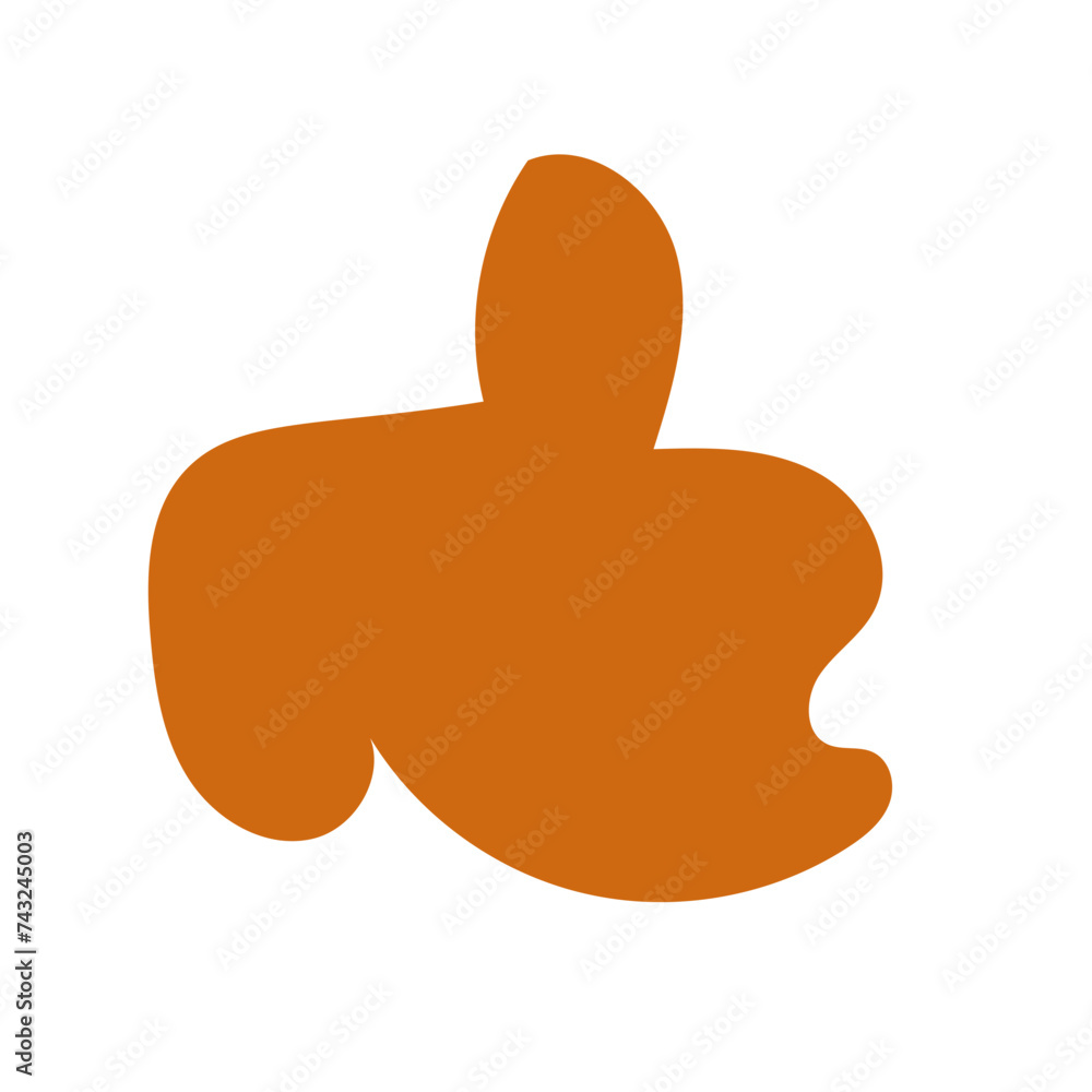 Mustard orange abstract shape vector Mustard orange abstract shape vector