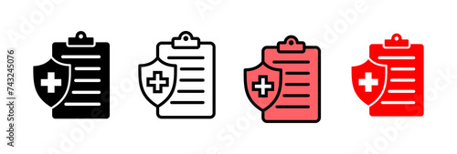 Medical insurance icon vector illustration. health insurance sign and symbol