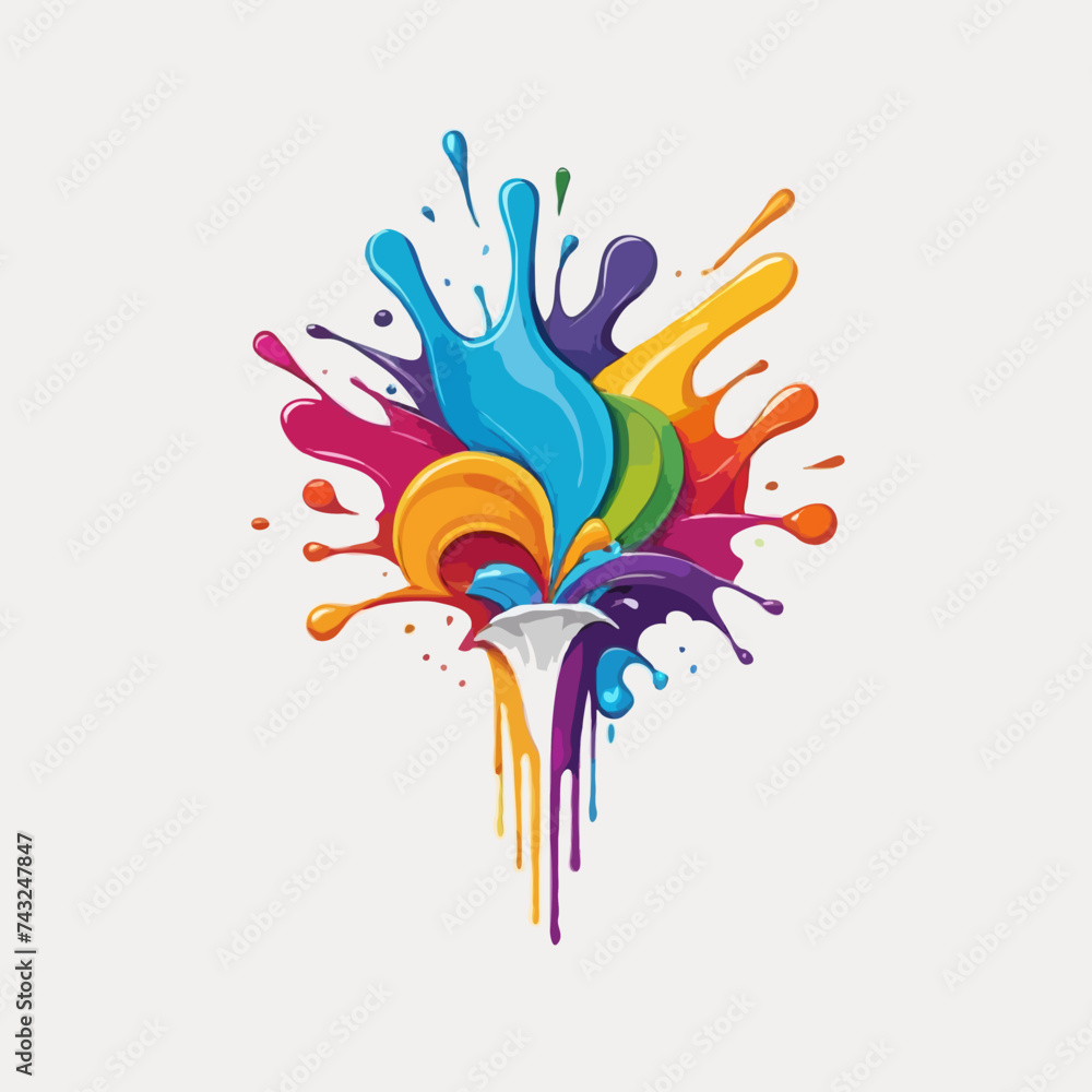 abstract colorful background, colorful paint splash