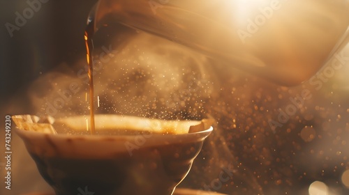 speciality pour over coffee preparation : Generative AI photo