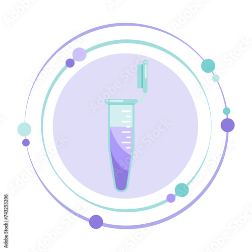Microcentrifuge tube science vector illustration graphic icon symbol