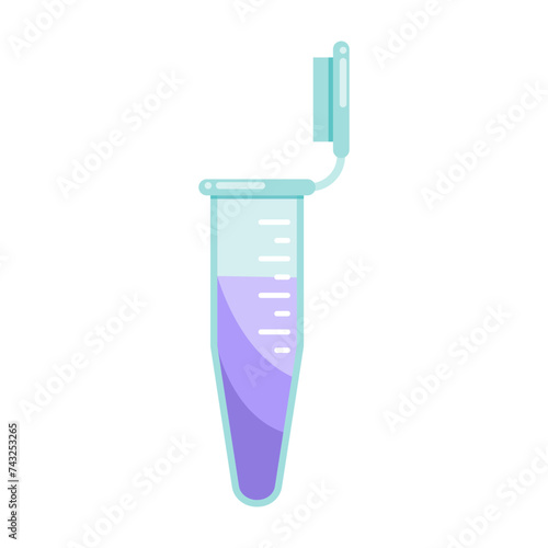 Microcentrifuge tube science vector illustration graphic icon symbol