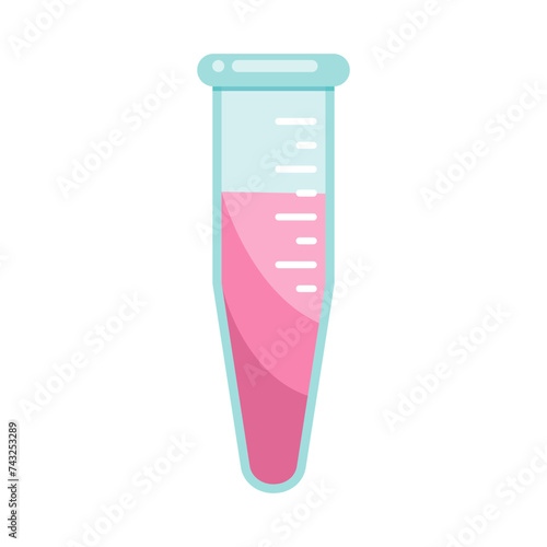 Microcentrifuge tube science vector illustration graphic icon symbol