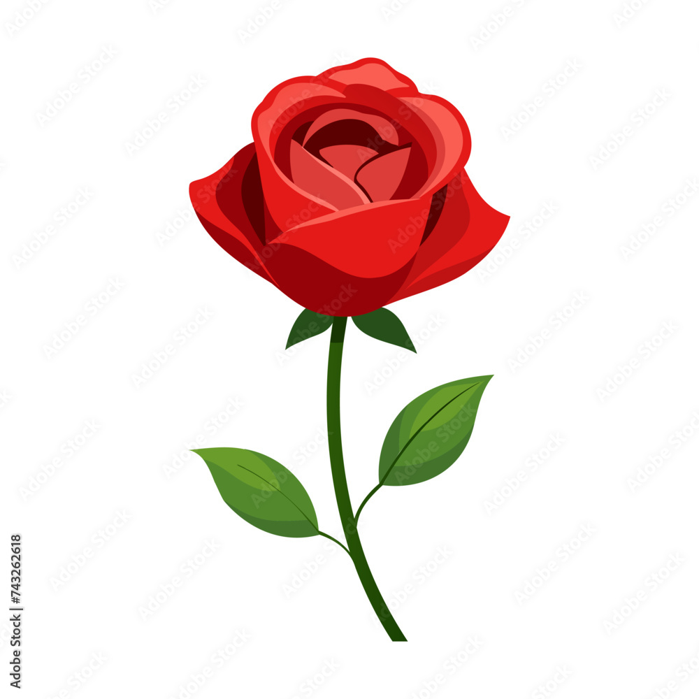 beautiful rose flower icon vector illustration design graphic flat style