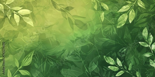 Ethereal green foliage overlay creating a serene, dreamlike quality, perfect for environmentally conscious themes.
