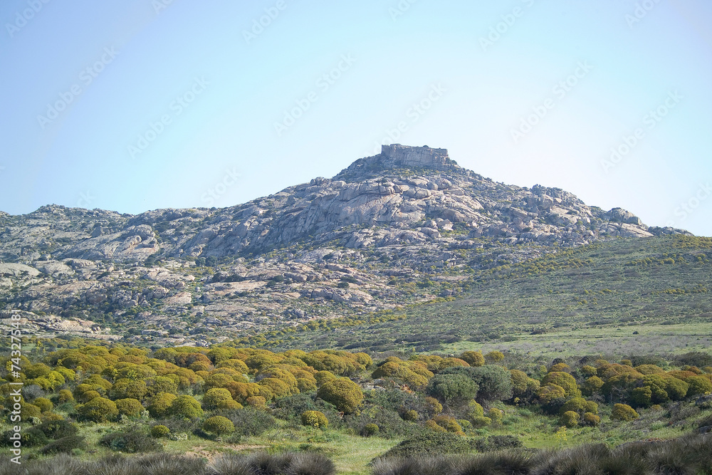 Castle on the mountain, Asinara island, Sardinia, Italy Castle on the mountain, Asinara island, Sardinia, Italy