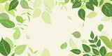 Elegant leaf border on a subtle cream backdrop, perfect for eco-themed stationery or as a delicate background for nature-inspired designs.