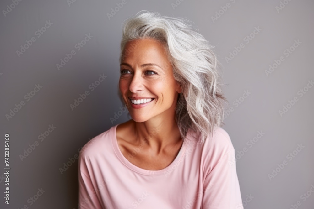 Portrait of a beautiful middle aged woman smiling at the camera. Portrait of a beautiful middle aged woman smiling at the camera.