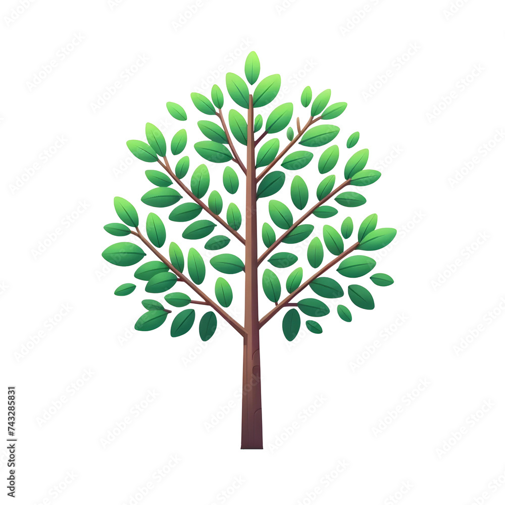 tree isolated on white