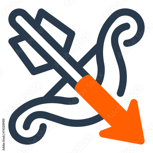 Archer's Bow and Arrow Vector Illustration for Game Asset