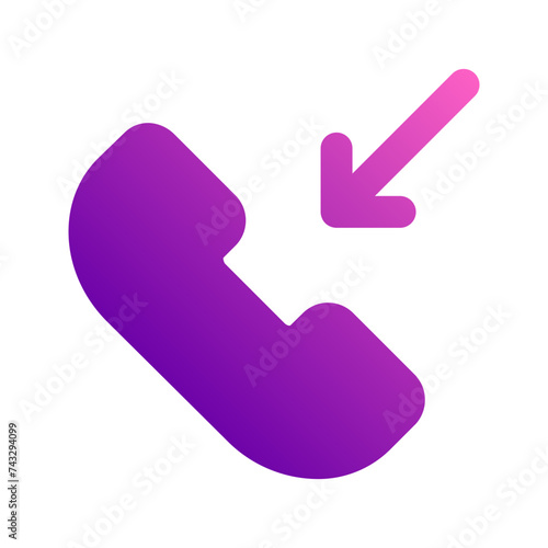incoming call gradient icon