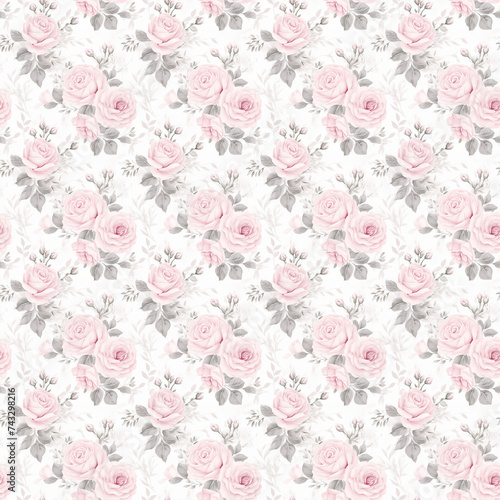 A seamless pattern of pink rose petals on a soft background. perfect for creating wallpapers, fabrics, wrapping papers, and more