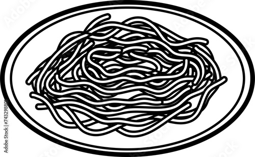 Soba Outline Vector Illustration