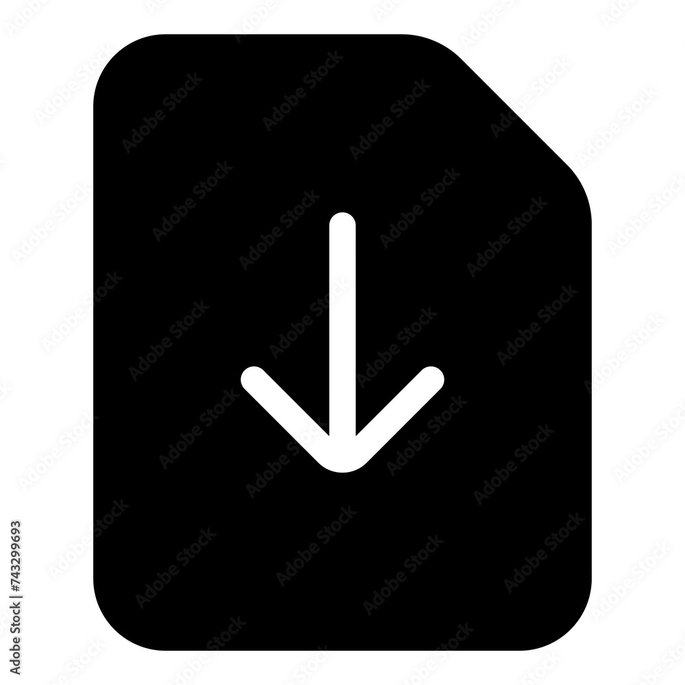 Down arrow icon for save, download, and navigation Down arrow icon for save, download, and navigation