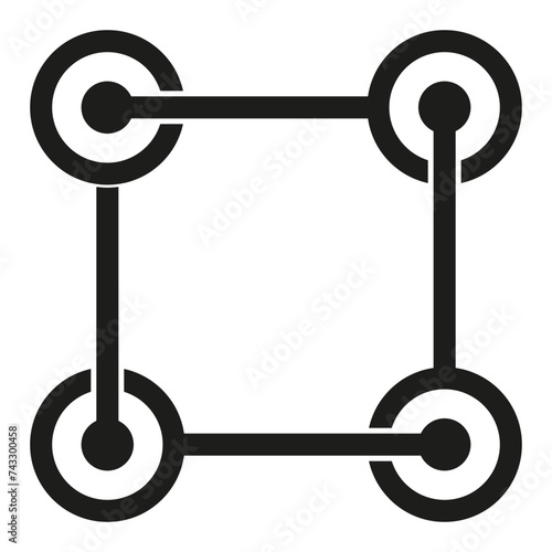 Peer to peer icon. P2P computing networking application symbol. Architecture icon. Vector illustration. EPS 10.