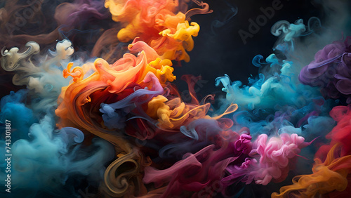 color of smoke spreading all over the desktop 