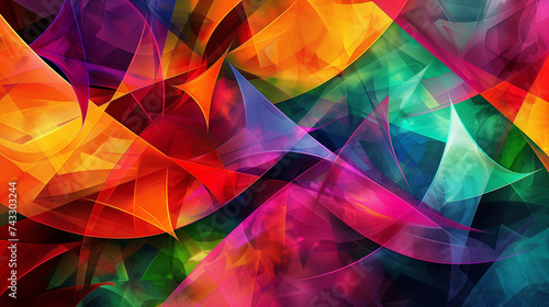 Colorful abstract background featuring a variety of hues blending together in a dynamic composition. Backdrop, wallpaper. 