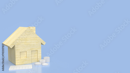 Wallpaper Mural The wood house for property or real estate concept 3d rendering. Torontodigital.ca