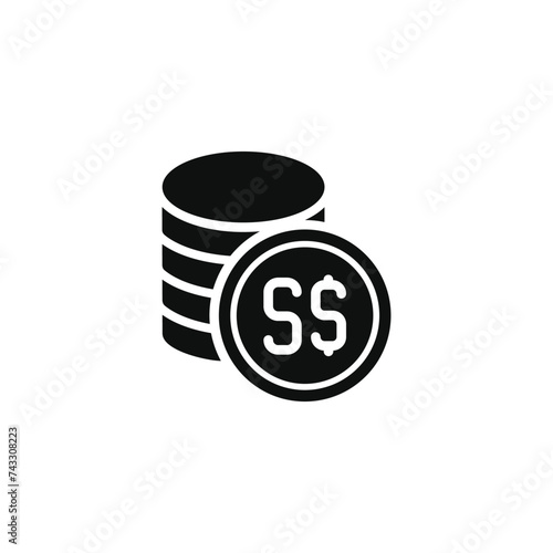 Singapore dollar icon isolated on transparent background