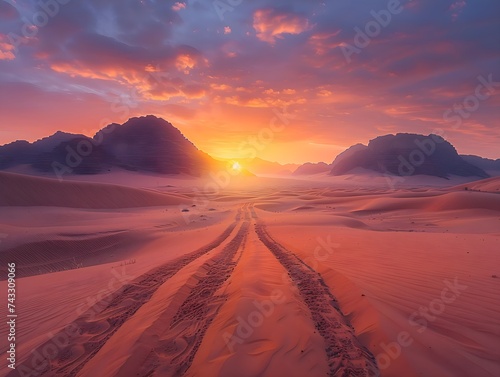 Exploring into Africa's stone deserts like the Sahara offers a glimpse into the raw beauty and power of the earth photo