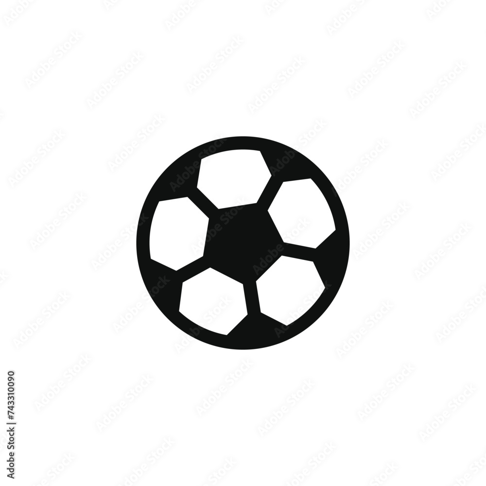 Soccer ball icon isolated on transparent background