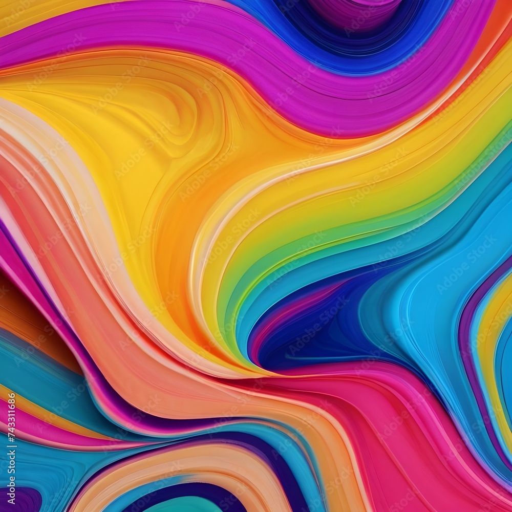 A vividly swirling cacophony of warm and cool hues, the colorful abstract texture mesmerizes with its intricate patterns and dynamic composition. Digitally rendered painting Generative AI A vividly swirling cacophony of warm and cool hues, the colorful abstract texture mesmerizes with its intricate patterns and dynamic composition. Digitally rendered painting Generative AI