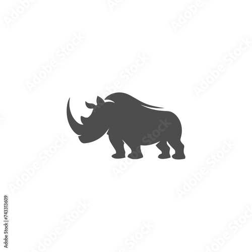 Logo Rhino Simple Vector On white background