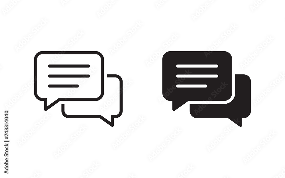 Chat Bubble Icon set. Chat, message, message, sms, chat, chatting, talk line icon vector illustration Chat Bubble Icon set. Chat, message, message, sms, chat, chatting, talk line icon vector illustration